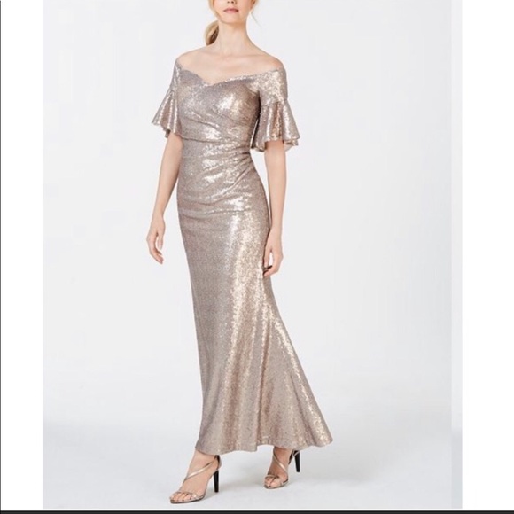 Calvin Klein Dresses & Skirts - Calvin Klein gold sequin dress
